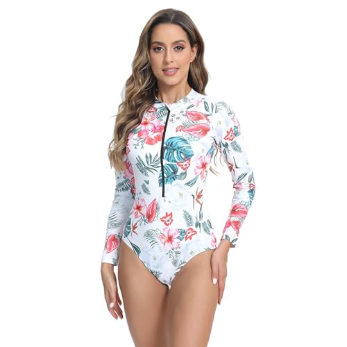 Maillot de bain manches longues femme avec fermeture éclair contre la fraîcheur - 4