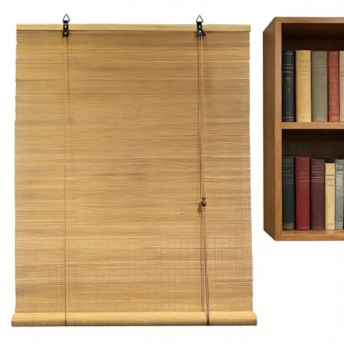 Persiana Estor Enrollable de Bambú Natural 40 x 220 cm Protección Solar y Oscurecimiento, Resistente Al Agua Persiana Venecianas Puertas O Ventanas Personalizable, A