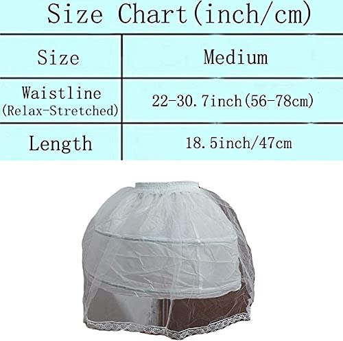 WOWBRIDAL Flower Girls Petticoat with 2 Hoops Full Slip Elastic Child's Crinoline Underskirt Girls' Ship4