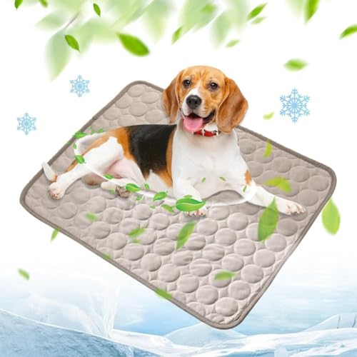 Cooling Mat for Dogs, Upgrade 2025 Large Cooling Pad, Ice Silk Self-Cooling Pet Mat, Cool Bed for Car, Sofa Floor, Dog Bed, Non-Slip,Abrasion,Bite-Resistant,Washable (grigio, XS : 40 x 30 cm)