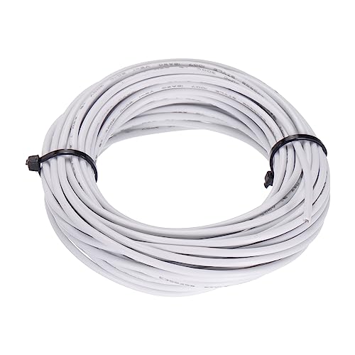 MECCANIXITY 18AWG Wire 18 Gauge Stranded Wire PVC Hookup Wire, Electrical Wire UL1007 Tinned Copper Wire 7.5m/25ft White for Internal Connecting Wire