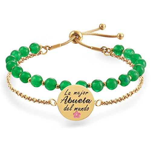 LParkin Doble Capa de Pulsera abuela dorada, Originales Perlas pulseras dia de...