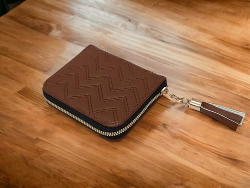 Image of Women Small Purse Zip Purse for Ladies Small Coin Wallet for Girls Zip Money Wallet for Women(Brown)