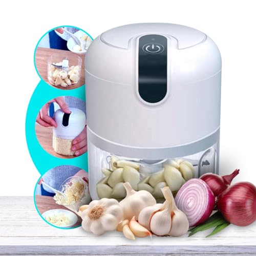 Mini Processador Triturador Alimentos Alho Cebola Elétrico Potente Usb Recarregável Moedor Sem fio