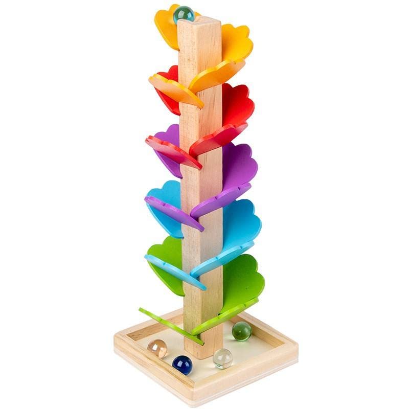 JustHandmade Wooden Marble Slider | Leaf Series Ball Games | Gravity Track Set Game for Kids - Indoor Game/Slippery Game - Party Game-image-20