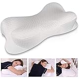 Coisum Stomach Sleeping Back Sleeping Cervical Pillow - Memory Foam Belly Sleeper Pillow for Neck and Shoulder Pain Relief - Orthopedic Ergonomic Pillow with Breathable Cover
