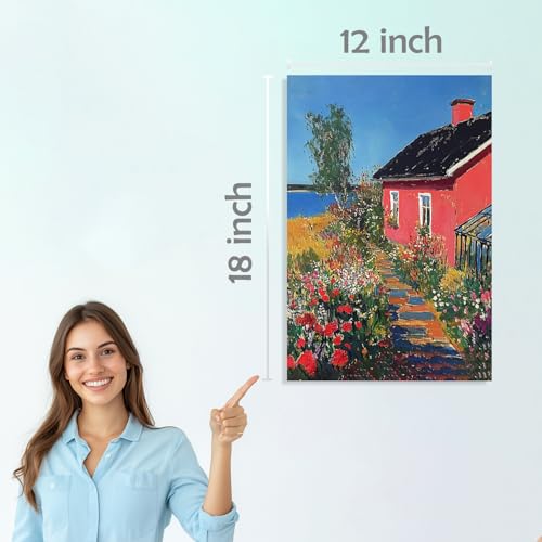 Image of SiddArtify Coastal Cottage Wall Art Poster Print Set - Scenic Landscape Art for Living Room Bedroom Office Decor - 12x18 inch Board Pack of 6