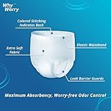 WhyWorry Incontinence Pants for Women and Men, Disposable Adult Pull Ups with Overnight Absorbency, Odor Control, Unisex, Large, 26 Count - Image 5