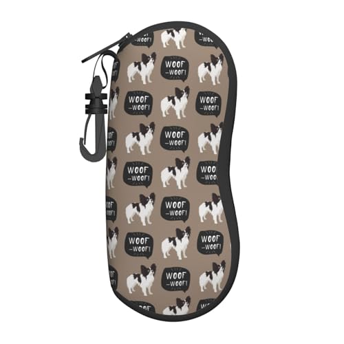 面白い パピヨン 犬柄 眼鏡ケース おしゃれ メガネケース 擦り傷防止 コンパクト 軽量 かわいい メガネ収納ケース 男女兼用 アニメ グッズ キャラクター 人気 プレゼント