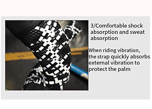 Szblaze 2 Rolls Silica Gel Bike Handlebar Tapes Wrap With Bar Plugs For Road Mountain Bicycle Cycling (Black White) #TOP5