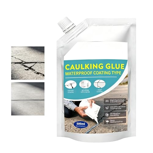 Self Leveling Crack Sealant, Waterproof Self Leveling Sealant, Concrete Hole Filler, for Floor Outdoor Wall Deck Masonry Crevice Hole Tile Block Brick