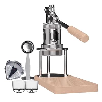 TBLOTYD Manual Espresso Machine, Portable Coffee Maker With Pressure Gauge 6-9 Bar, Compatible With 58Mm Portafilters For Home, Travel, Camping, Office Use