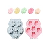 PROVIVID 2-Pack Mini Owl Silicone Molds Halloween Set for Chocolate Candy Cake Cupcake Soap Baking J