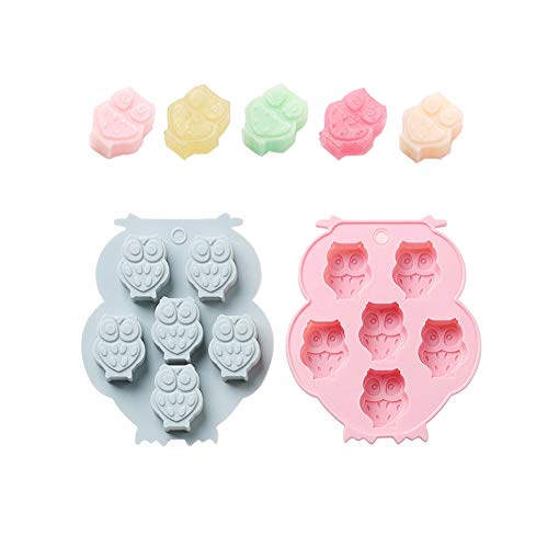 Provivid 2-Pack Mini Owl Silicone Molds Halloween Set For Chocolate Candy Cake Cupcake Soap Baking Jello Cookie Wax Crayon Melts Diy Making Mold #TOP1