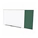 Ghent SPC48C-V-197 4 ft. x 8 ft. Style C Combination Unit - Porcelain Magnetic Whiteboard and Vinyl Fabric Tackboard - Spruce