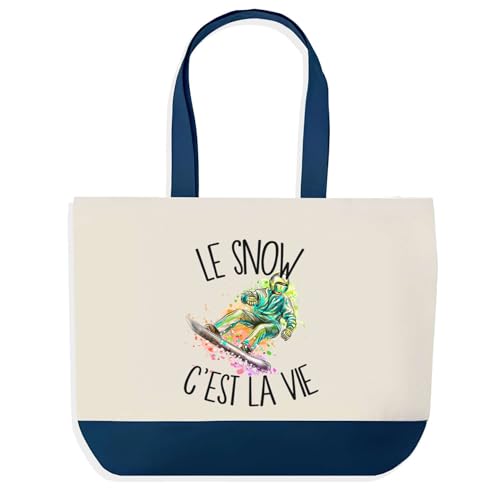 Sac de shopping Planetee bleu grand sac de course provision idée cadeau Noël