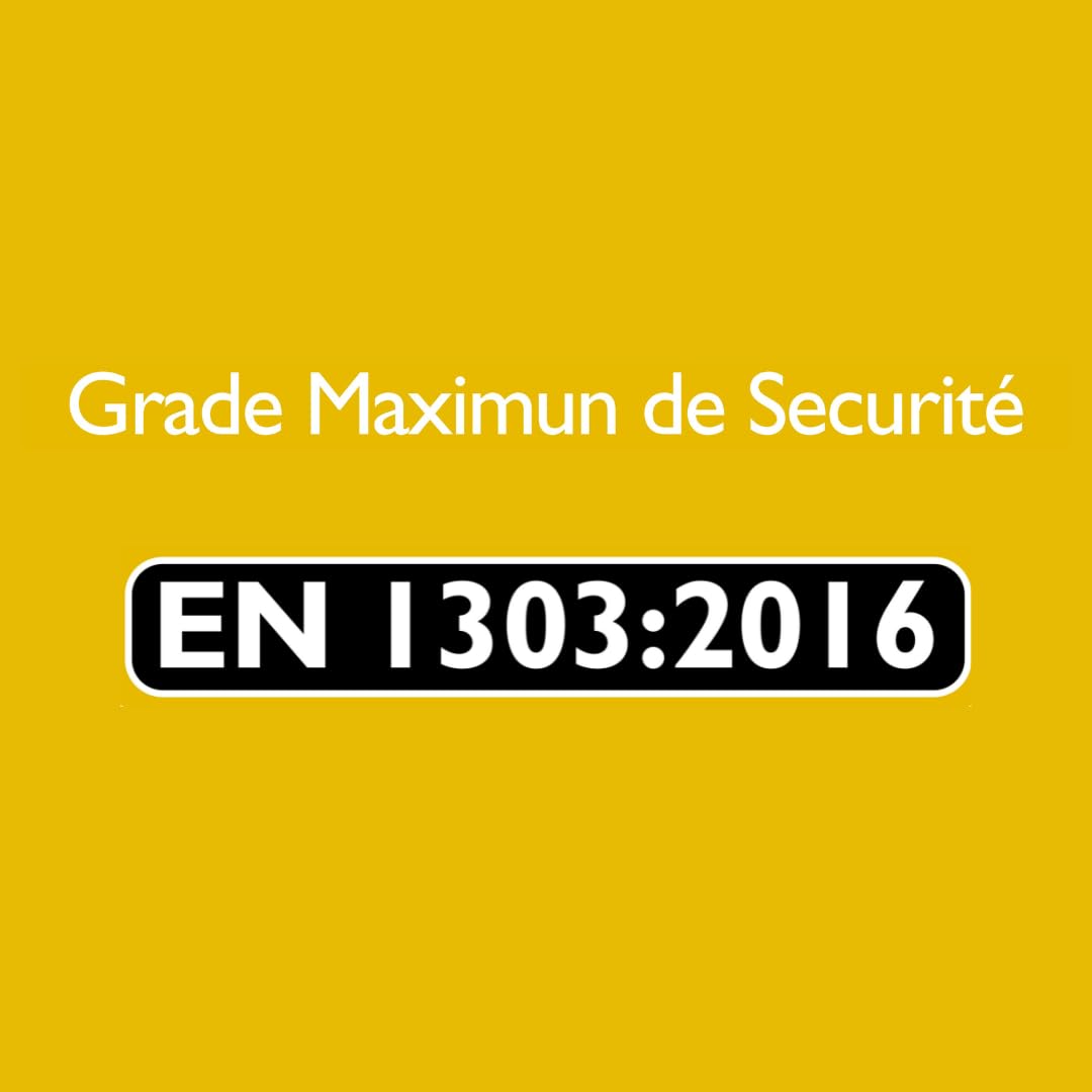 Cilindro de alta seguridad LINCE C7 L30+30, triple bloqueo patentado, anti-golpes, anti-rotura, función desbloqueable (antipánico), 5 llaves reversibles, certificado EN 1303:2016. | Triple bloqueo patentado, anti-bumping, anti-rotura, función antipánico y
