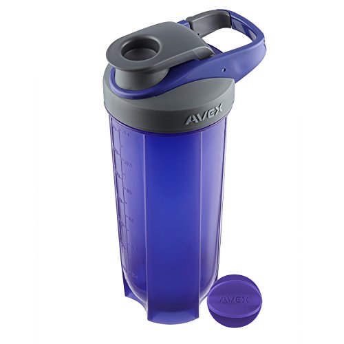 Avex MixFit Water Bottle - 28oz Purple with Carabiner Clip, One Size