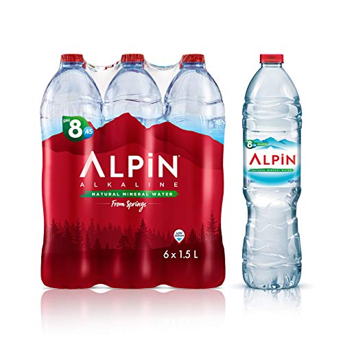 Alpin Alkaline Low Sodium Mineral Water, 1.5 Litre (Pack Of 6)