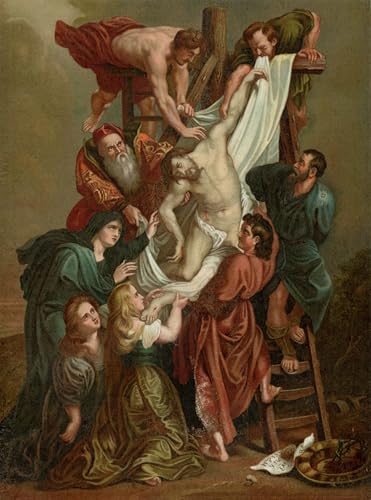 Tableaux Déposition de croix Rubens impression toile art mural 60x90cm