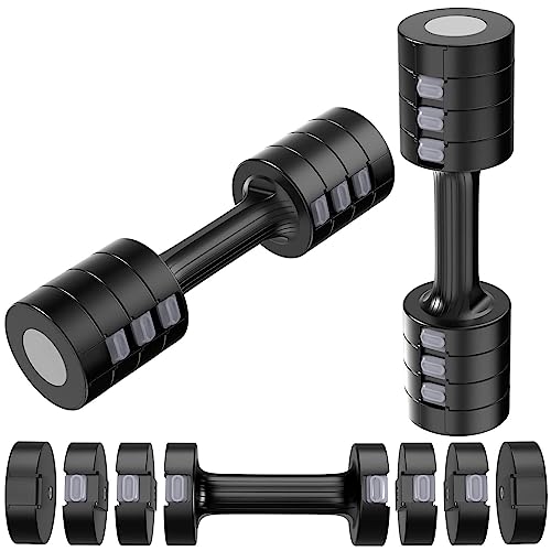 Tepemccu Adjustable Dumbbells Set of 2, 4-in-1 Hand Weights Set for Women/Men, Weights Dumbbells Set for Home Gym Strength Training