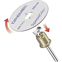 Dremel SpeedClic SC456 Metall-Trennscheibe, Zubehörsatz mit 5 Trennscheiben zum Trennen von Metallrohren, gehärtetem Stahl, Kupfer, Trockenbauplatten u.v.m., (Ø) 38 mm – Ansicht 4