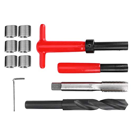 Ausla Kit de Reparación de Roscas M16x2, 11 Piezas, Inserto de Rosca Helicoidal en Acero Inoxidable para Restaurar Roscas Dañadas