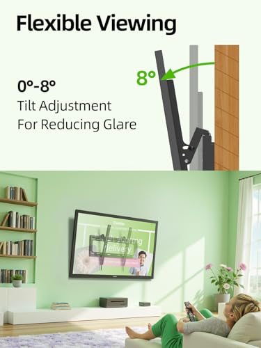 Image of USX MOUNT Low Profile Tilt TV Wall Mount for 26-60 Inch TVs up to 99lbs