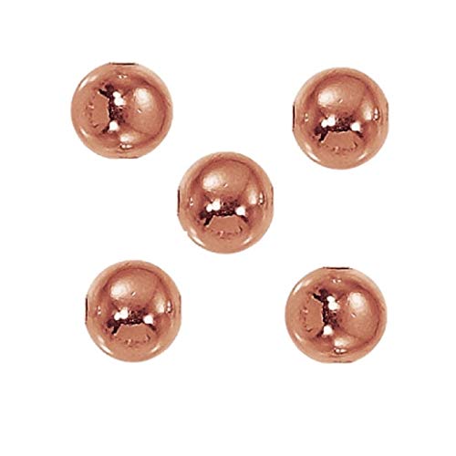 Genuine Solid Copper Hollow Seamed Beads, (4 MM - Pack of 100)