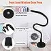 Front Load Washer Door Prop, Removable Flexible Washer Door Stopper, Magnetic Washing Machine Door Holder with 66mm Magnet Base, Keep Washer Door Open to Prevent Odors (Black)