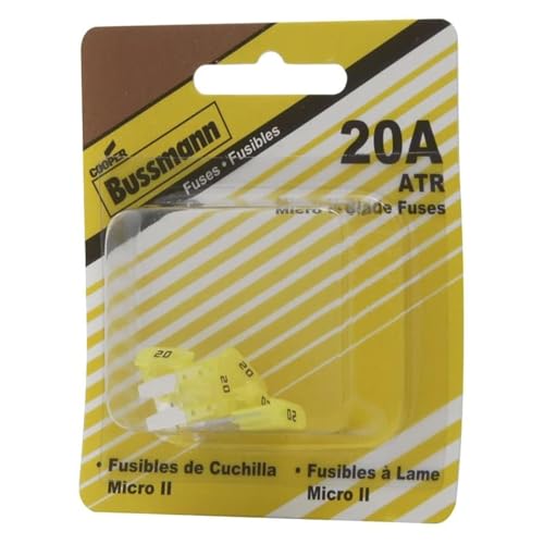 Fusibles ATR Micro II Bussmann 20A pour résoudre les pannes de lève-vitre et prise 12V