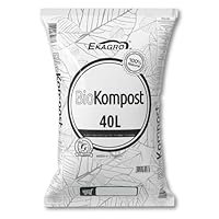 Ekagro Wurmhumus für Pflanzen | 100% Natürlich Humus Erde 40L | Organischer Wurmkompost | Regenwurmhumus Fördert Bodenstruktur und Wasserspeicherung | Universaldünger