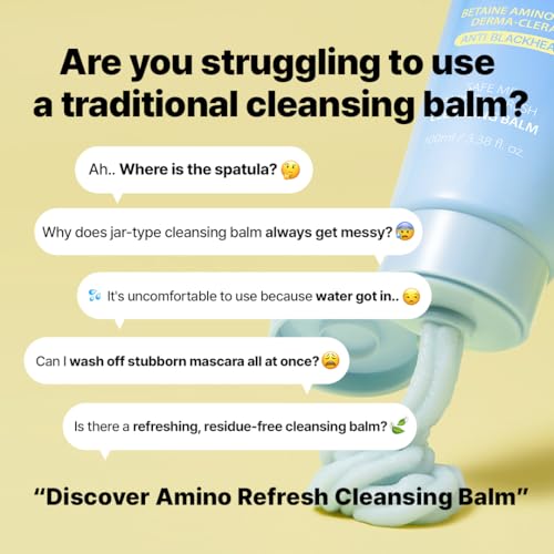 MAKE P:REM Safe Me. Amino Refresh Cleansing Balm, Gentle Makeup Remover for Deep Cleansing, Removes Blackheads, Eye-Safe Cleanser, Korean Skin Care, 3.38 Fl Oz, 100ml
