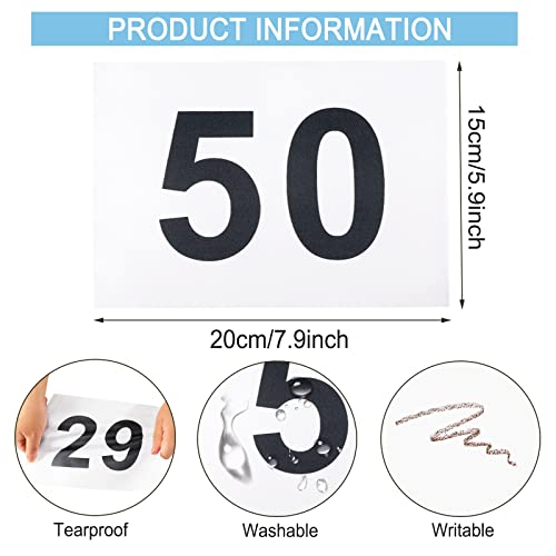 Extpro Running Bib Competitor Numbers With Safety Pins, Tearproof Waterproof Running Numbers Paper Tags 5.9" X 7.9" For Marathon Sports Games Races Events (1-200) #TOP1