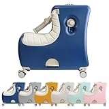 [ノリッコ] NORICCO 子供が乗れるキッズキャリー プレミアムシート キャリーケース 子ども用 スーツケース キャリーバッグ 子供用 キッズ 軽量 大容量 帰省 旅行 こども (マリンネイビー)