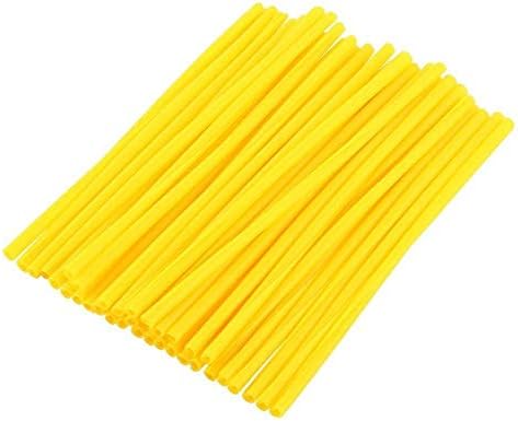 Motorcycle Spoke Guards, 36Pcs Rims Wrap Protector for Dirt Bike, Yellow, Universal Motocross Decor, Easy Install, Durable Protection