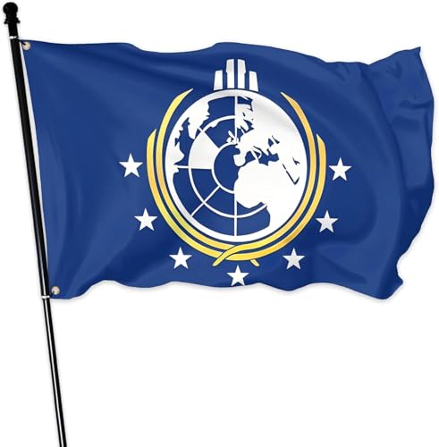 3x5 Ft Double-Sided Spy Globe Flag Waterproof Polyester Meme Banner with Brass Grommets Ultimate Helldivers 2 Vibes & Stealth Mode Decor