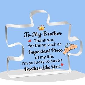 Brother Gifts- Gifts for Brother Birthday Christmas Acrylic Plaque Best Brother Gift Adult So Lucky to Have a Brother Like You