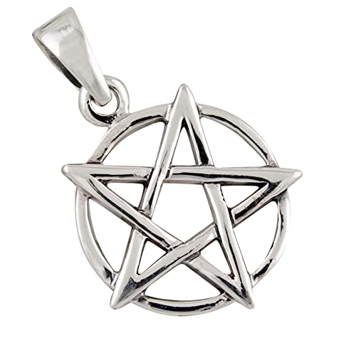 Pendentif en argent 925 AFP Pentagramme accessoire pour look gothique chic