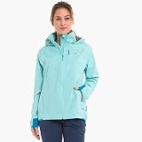 Schöffel Damen Neufundland4 wind und wasserdichte Damen Jacke mit Pack Away Tasche superleichte flexible Regenjacke, Angel Blue, 36 EU