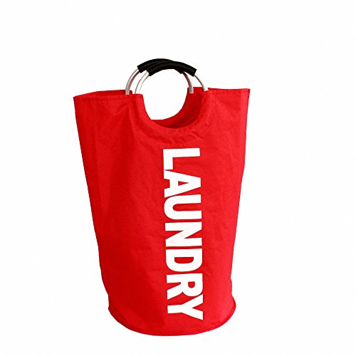 huici léger Sacs à linge pliable durable Tissu Oxford Panier à linge - Red