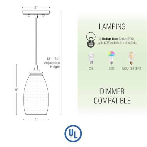 Kira Home Coast 9" Modern Oval Mini Pendant Light + Hand-Crafted Mosaic Sea Shell Glass, Brushed Nickel Finish/Neutral Color - Image 5
