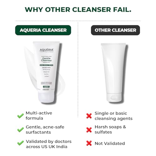Image of Aqueria Oil Control French Face Wash with 5% Niacinamide | Deep Cleansing, Non-Drying, Non-Stripping Cleanser for Oily, combination & Acne Prone Skin | BHA, Zinc PCA & Multi Actives | Gentle, Non-Irritating, pH Balanced | Fades Acne & Marks, Reduces Blackheads & Excess Oil | Dermatologist Validated, Fragrance Free, Gentle Foaming Formula |100ml