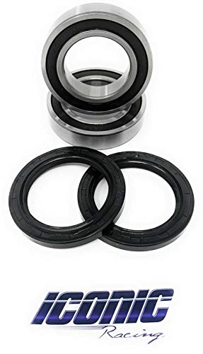 Iconic Racing Rear Wheel Axle Carrier Bearings and Seals Kit Compatible with 87-04
