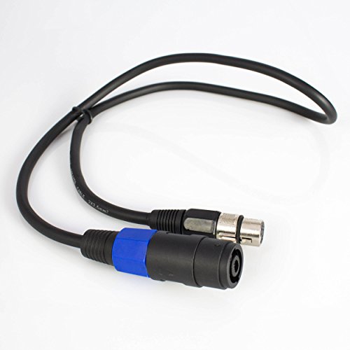 Câble Haut-Parleur Femelle vers XLR mâle Noir 1 m de câble speakerkabel-Adaptateur XLR-showking