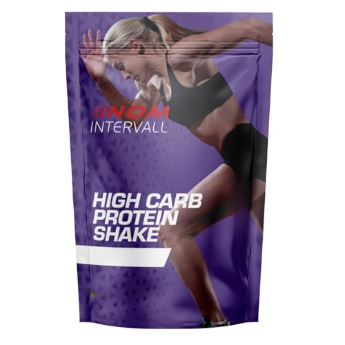 NOM Intervall Protein Pulver Schokolade - Hochwertiger Eiweißshake für den Muskelaufbau - leicht verträgliches Proteinpulver - Veganes Erbsen, Reis und Hanfprotein (400g)