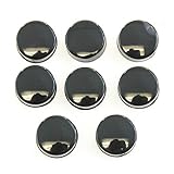(8) Black Smooth Bolt Screw Cap for License Plate Fastener Set