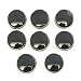 (8) Black Smooth Bolt Screw Cap for License Plate Fastener Set