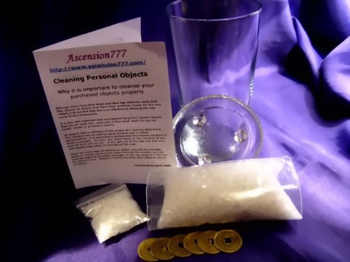 Ascension777 FSH076F Feng Shui Salt Water Cure Kit for Protection DOUBLE KIT