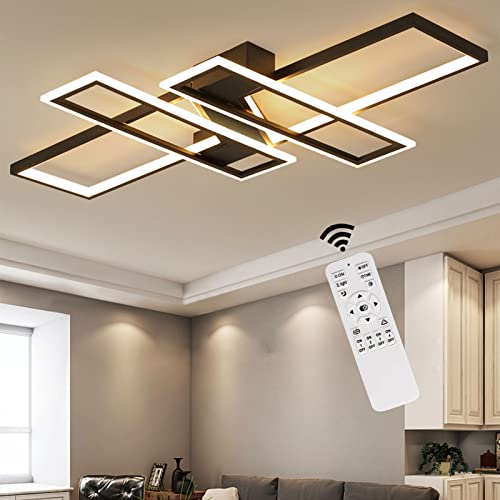 Plafonnier LED pour chambre à coucher et salon blanc rectangle 94W